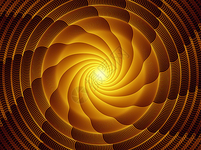 分形沉降回落黑色涡流辐射黄色数学螺旋几何学光束金子元素图片