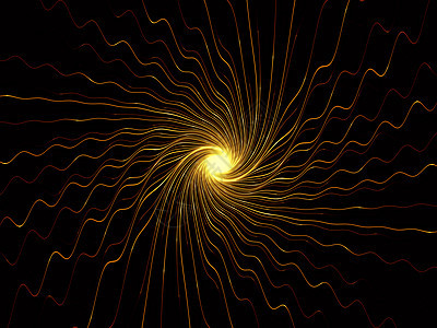碎形沉积安排螺旋黄色涡流渲染辐射径向数学射线金子元素图片