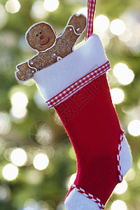 圣诞丝袜的姜饼男图片