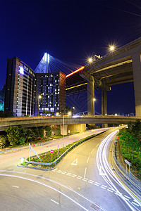 夜间在香港的交通路线天际办公室天空地标景观摩天大楼金融踪迹公司商业图片