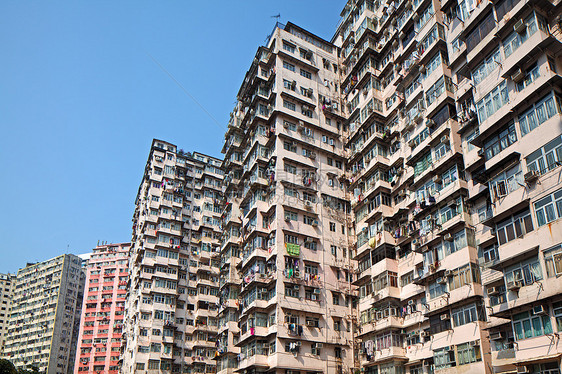 过分拥挤的住宅楼生活人口贫民窟民众建筑学住房城市公寓贫困图片