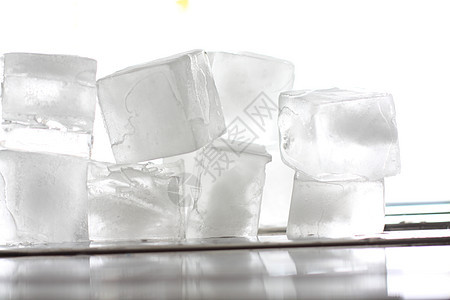 冰雪方块冷却器工作室冻结水晶生态叶子冰晶蓝色冰块正方形图片