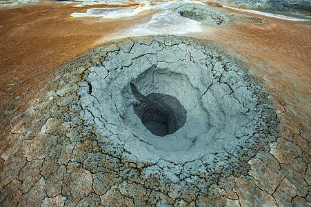 泥罐地面气体火山蒸汽戏剧性反差地热脆皮气泡天空图片