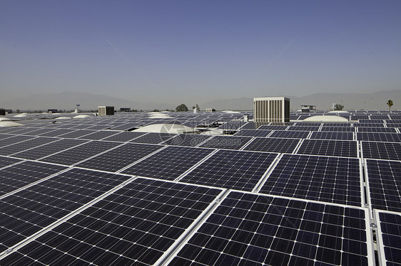 太阳能发电厂的太阳能电池板建筑格纹高科技工业太阳能能源光电池活力环境问题发电厂图片