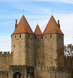 法国中世纪城市卡尔卡松建筑学王国地标村庄地方城墙旅游图片