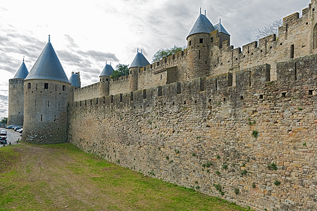 法国中世纪城市卡尔卡松建筑学城墙旅游地标王国村庄地方图片