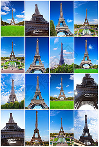 巴黎埃菲尔铁塔纪念碑金属天空旅游建筑学首都建造历史建筑蓝色图片