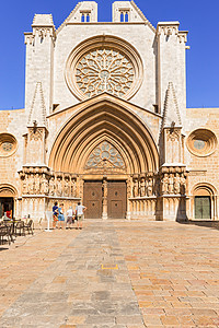 西班牙塔拉戈纳大教堂大教堂历史入口建筑学石头图片