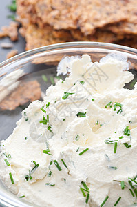 自制奶油奶酪薄脆香葱麸质食物图片