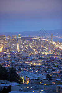 旧金山夜里闪亮图片