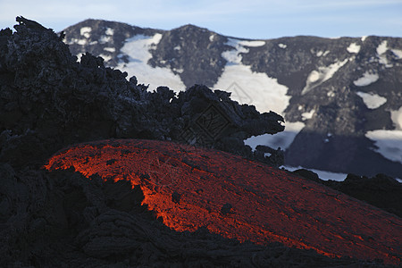 西西里瓦尔德波韦的埃特纳山熔岩流图片