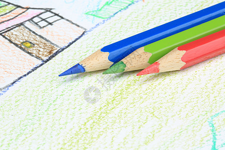 蜡笔铅笔学校素描教育木头紫色绘画橙子光谱彩虹图片
