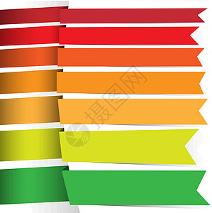 造型丝带用于设计设计的彩色丝带插画
