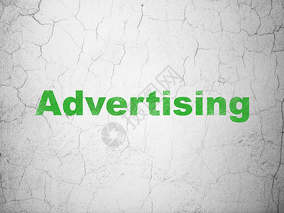 广告概念 背景墙上的广告互联网古董风化活动战略水泥膏药品牌市场插图图片