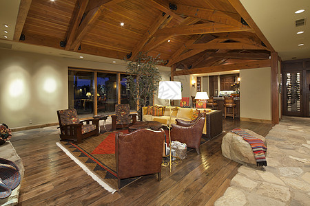 客厅窗户设计场景木地板座位家庭艺术木头家具桌子图片