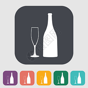 葡萄酒图标黑色饮料酒精红色瓶子产品绘画玻璃团体灰色图片