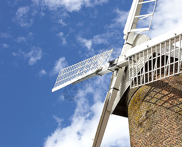 特写英国风车遗产工业视图蓝天特写强国外观叶片天空建筑图片
