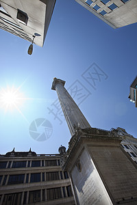 英国伦敦纪念碑下面的图景图片