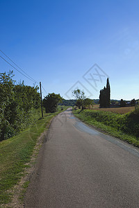 清空农村公路农村旅行田园天空风光小路道路图片