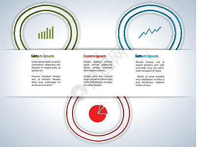 带有丝带和图标的图表背景图片
