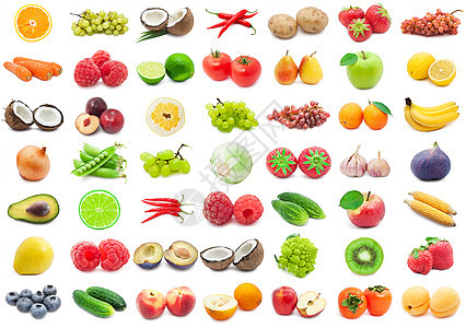 水果和蔬菜菜花洋葱柠檬辣椒玉米黄瓜菠萝奇异果柿子橙子图片