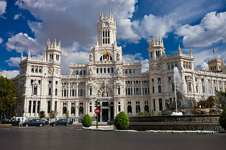 马德里宫地标旅游建筑正方形假期场景旅行艺术纪念碑晴天图片
