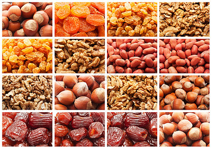 干果和坚果食物核桃棕色营养核心宏观团体图片