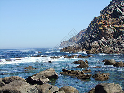 礁群岛悬崖海滩海洋石头蓝色群岛植被活力海岸自然公园图片