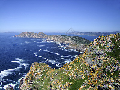 礁群岛活力植被蓝色悬崖海岸天空海滩海洋石头自然公园图片