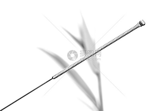 针刺针康复竹子身体中医黑与白黑色医疗药品金属工具图片