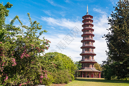 邱园的塔楼王国旅游旅行植物蓝色文化花园公园绿色建筑图片