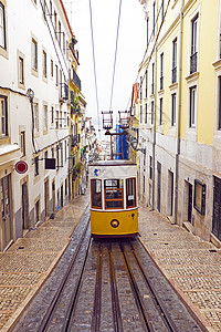 葡萄牙里斯本的Bica traam图片