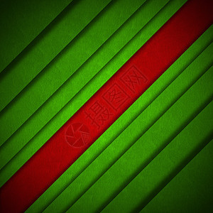 红色和绿色天鹅绒摘要背景高光对角线柔软度材料纤维线条奢华乐队织物正方形图片