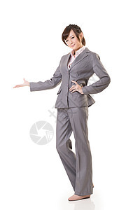 A 企业介绍成人姿势手势女士操作商业女性魅力商务人士图片