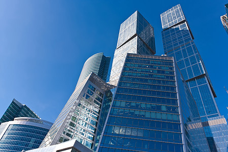 现代系统扩张者场景商业摩天大楼反射市中心景观办公室蓝色技术天空图片