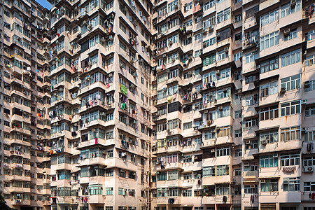 香港过度拥挤的住宅楼 拥挤不堪建筑学民众生活城市建筑公寓住房人口市中心贫困图片