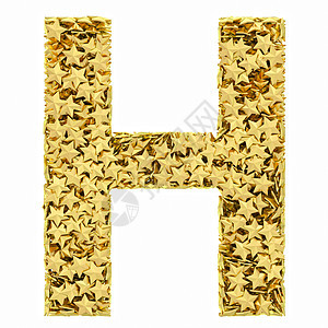 字母H 由白色的金星组成图片