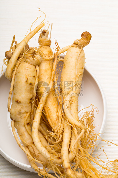 新鲜金生草本植物蔬菜食物白色草本香料美食药品图片