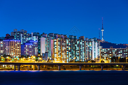 韩国首尔办公室住宅商业景观市中心地标建筑城市天际建筑学图片