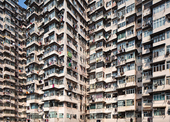 过分拥挤的住宅楼建筑市中心贫困生活建筑学城市人口贫民窟民众住房图片