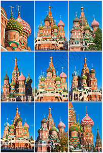 莫斯科圣巴西尔大教堂宗教崇拜大教堂首都历史文化圆顶正方形建筑学中心图片