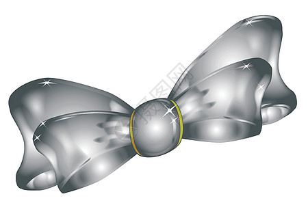铬弓纺织品金属圣诞礼物礼物合金念日白色包装插图对象背景图片