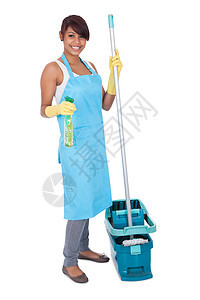 清扫时玩得开心的女人女孩家务家政房子主妇手套成人女佣家庭服务图片