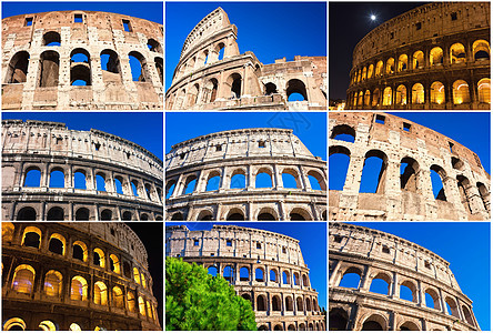 罗马的巨集旅行角斗士天空废墟体育馆旅游蓝色石头剧院帝国图片