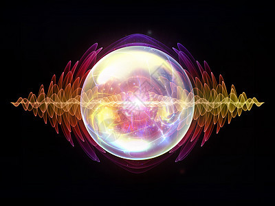不断演变的波浪粒子辐射物理原子科学虚拟现实生活作品艺术品质量活力图片