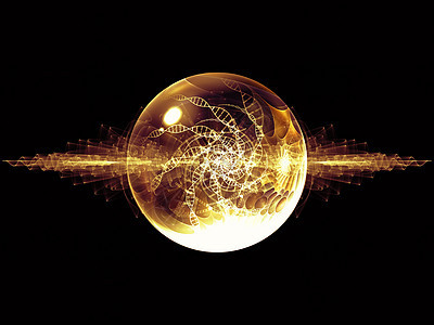 波波粒的可视化理论几何学大理石反射实验室艺术品金子生物粒子水晶图片