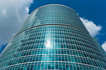 现代系统扩张者景观窗户蓝色市中心办公室商业摩天大楼天空房子建筑学图片