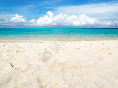 沙滩和热带海旅行支撑晴天海景海浪蓝色海岸太阳天堂假期图片