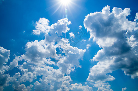 蓝蓝天空积雨季节气候蓝色阳光水分太阳沉淀晴天照片图片