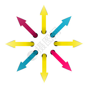 箭头圆概念成功价格进步插图团队团体领导者坡度中场指针图片